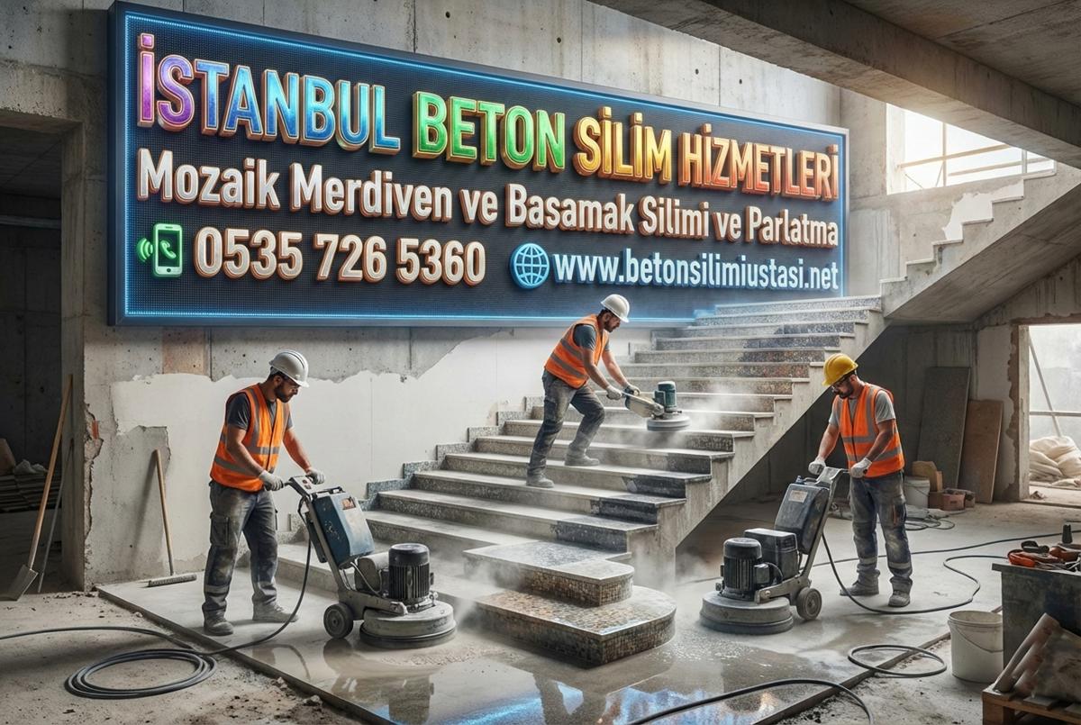 MOZAİK MERDİVEN VE BASAMAK SİLİMİ VE PARLATMA