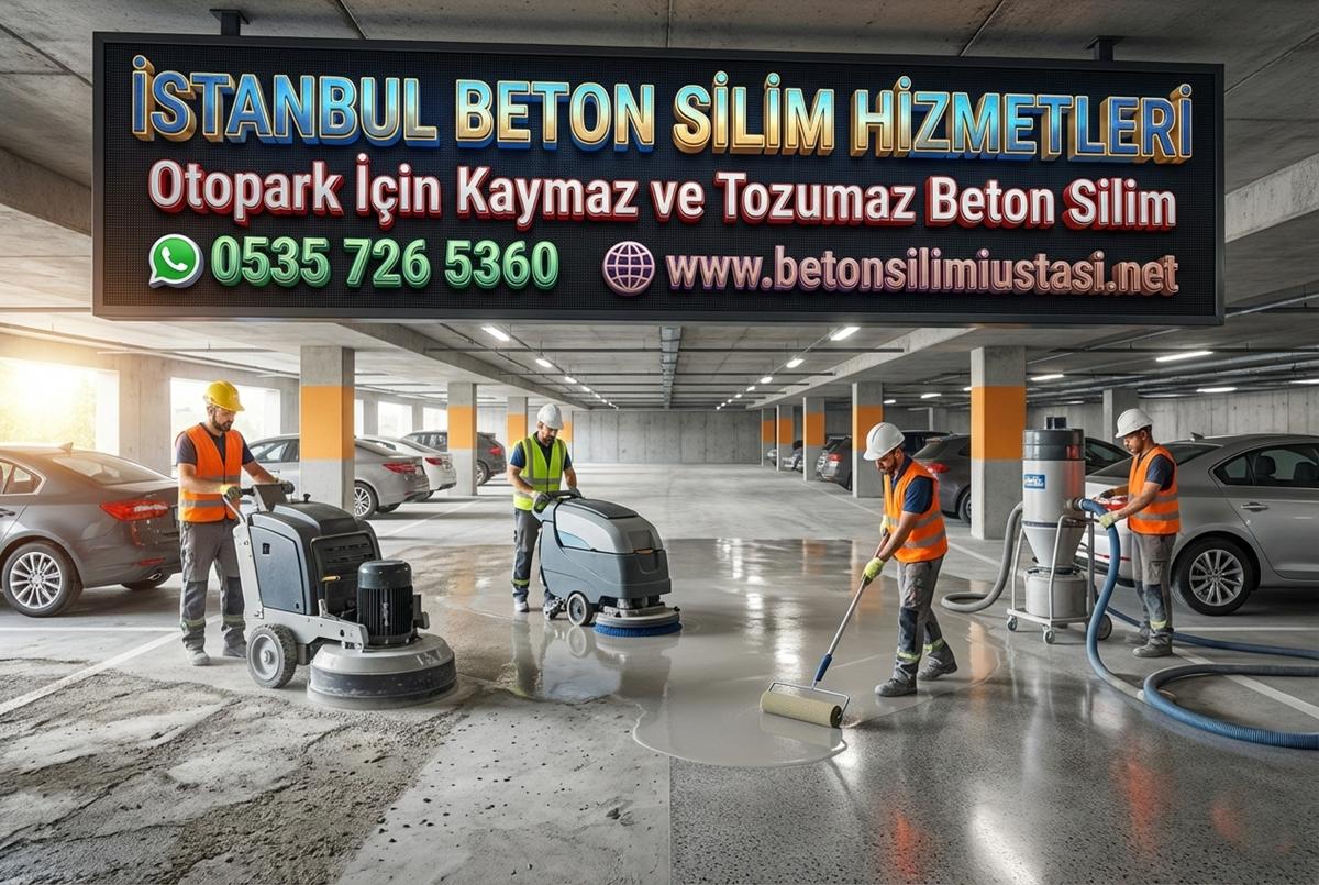 OTOPARK İÇİN KAYMAZ VE TOZUMAZ BETON SİLİMİ